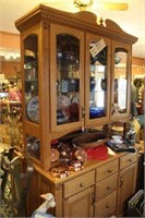 Amish Made Two pc Kitchen Cabinet/Hutch