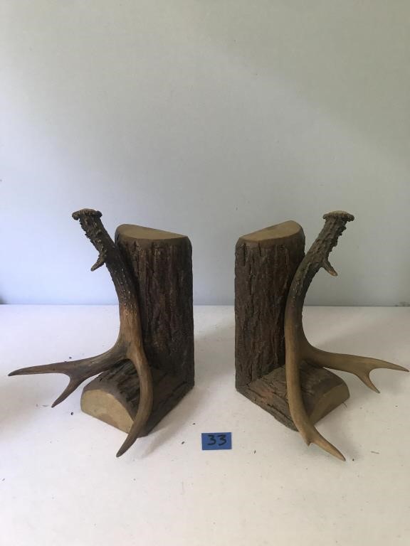 Deer Antler Bookends