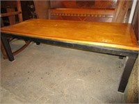 Iron Base/Wood Top Coffee Table