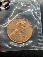 Uncirculated 1971-D Lincoln Penny In Mint Cello