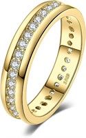 14k Gold-pl. .34ct White Sapphire Eternity Band