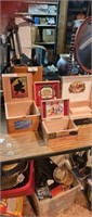 Four nice wooden cigar boxes