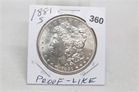 1881S PL Morgan Dollar