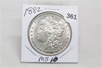 1882MS60 Morgan Dollar