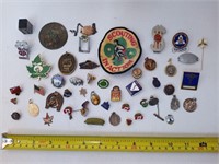 Vintage Lot of Pins, Patches and Clips