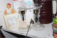 CANDLE HOLDERS - FLOWER - SNUFFER