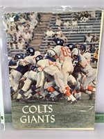 Baltimore Colts vs Giants Sept 15 1963 program