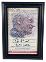Ron Paul Autographed "For President" Mini Poster