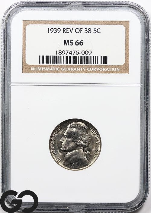 1939 Jefferson Nickel NGC MS66, Price Guide: $65