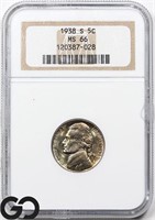 1938-S Jefferson Nickel NGC MS66, Price Guide: $55