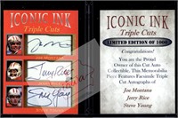 JMontana JRice SYoung Iconic Ink facsimile autos