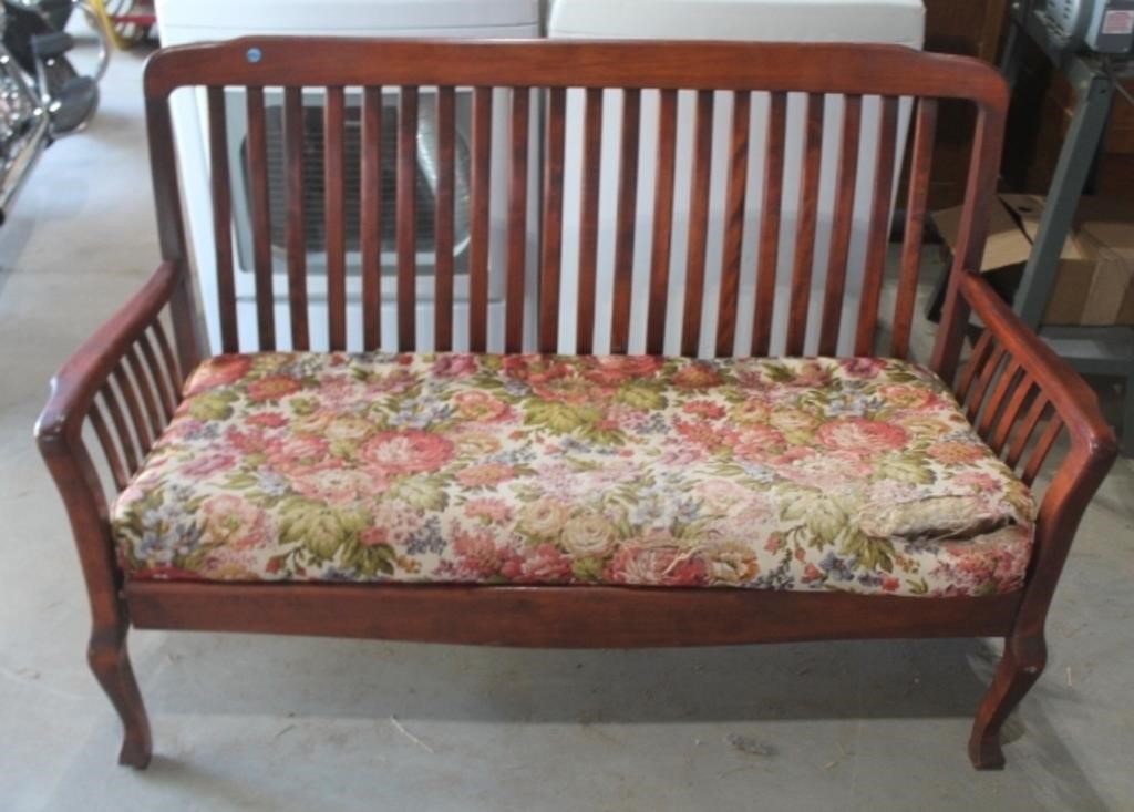Wooden Sitting Bench w/ Pad