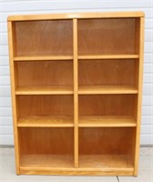 Oak Adjustable Shelf Bookcase 81 1/2" T X  47" W