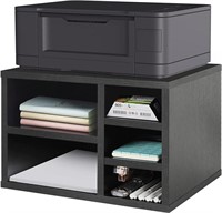 MaxGear Printer Stand with Storage, 2 Tier Wood C