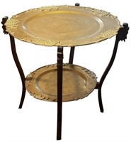 Engraved 2 Tier Tray Table