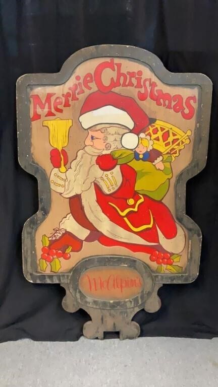 Large vintage Mc Alpin’s resin Christmas sign