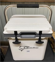 Coho Fishing Cooler w Fish Ruler on Lid