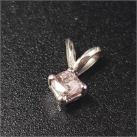 $1200 14K  Pink Diamond(0.3ct) Pendant