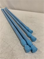 METAL SMALL TENSION RODS 24-46IN BLUE 4PCS