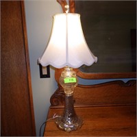 GLASS TABLE LAMP  26" H