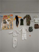 Group GI Joe clothing, gear kit, troll doll, etc