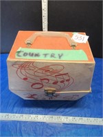 CARRYING CASE FULL OF COUNTRY 45 RPM RECORDS