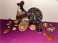 Mexican Pottery, Zulu Thumb Piano Made in Africa