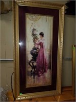 Large Framed Victorian Style Print