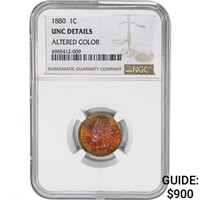 1880 Indian Head Cent NGC UNCDetails Altered
