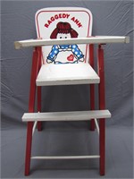 Vintage Raggedy Ann High Chair Children's Toy