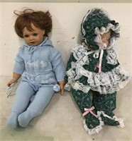 (2)pc. Lifelike Porcelain Designer Dolls