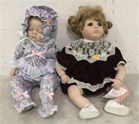 (2)pc. Karen's Kids Porcelain Designer Dolls