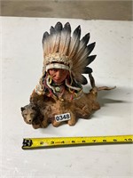 Indian Chief Stature Figure