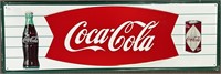NICE VINTAGE STYLE COCA COLA FISHTAIL TIN SIGNS