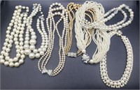 Vintage Costume Pearl Choker Necklaces Some