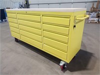 6' 15 Drawer Heavy Duty Workbench - Yellow