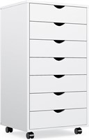 OLIXIS 7-Drawer Wood File Cabinet  White