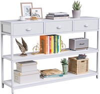 47in White Console Table  3 Drawers.