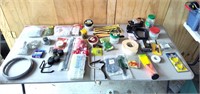 Assorted Hardware Table Lot, Fishing Gear, Lot 2