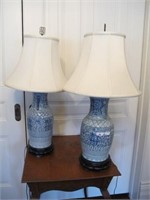 PAIR OF ORIENTAL STYLE LAMPS W/ SHADES