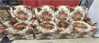 Matching Seventies era floral Couch and Chair.