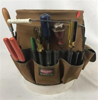 Bucket Boss Tool Holster and Assortment of Tools