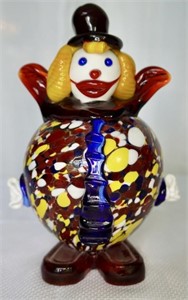 Murano Round Hand Made Glass Clown