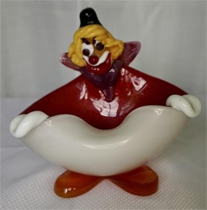 Vintage Murano Glass Clown Candy Dishes