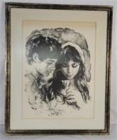 Boy & Girl Art Print #'d Signed S. Coberman