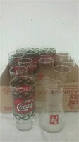 14 collectible drinking glasses 6 Coca-Cola and 8
