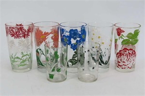 Collectible Floral Printed Glasses