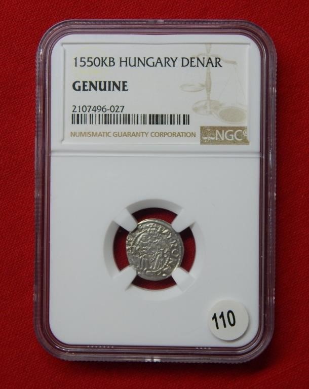 1550KB Hungary Denar NGC Genuine