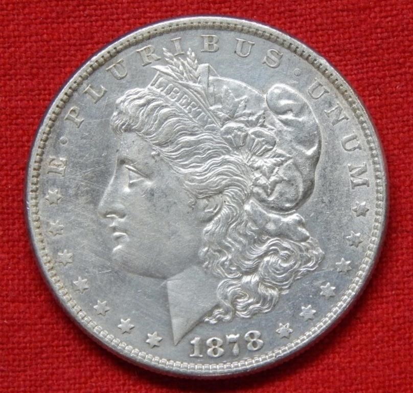 1878 Morgan Silver Dollar 8 Tail Feathers