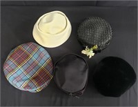 5 vintage hats